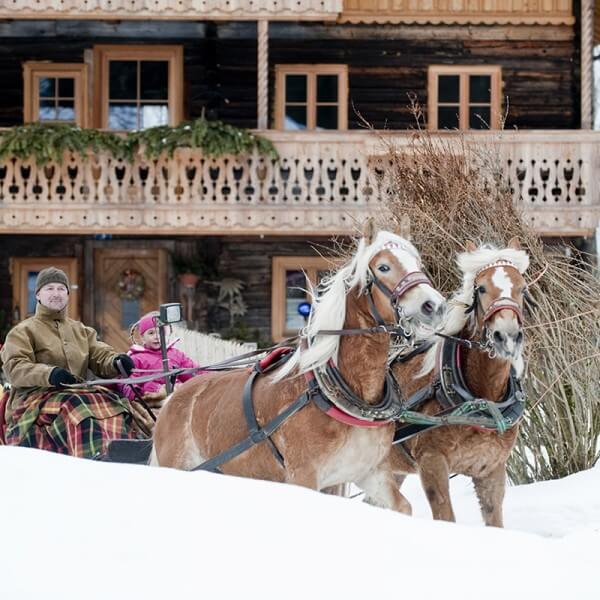 Pferdeschlittenfahrten mit der ganzen Familie © Altenmarkt-Zauchensee Tourismus